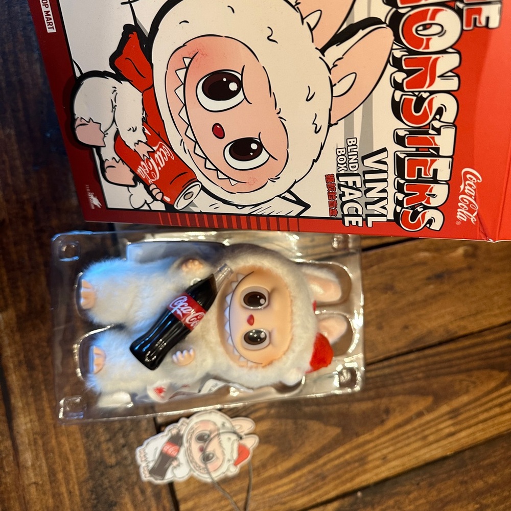 Authentic Coca-Cola Monster Vinyl Face Labubu (Unused, Opened) Surprise Shake